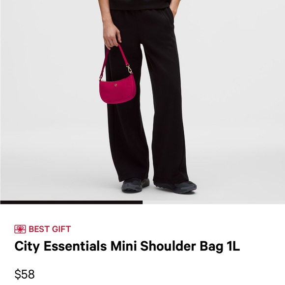 NWOT-Lululemon City Essentials Mini 1L Shoulder Bag-Raspberry Pink - Picture 12 of 14